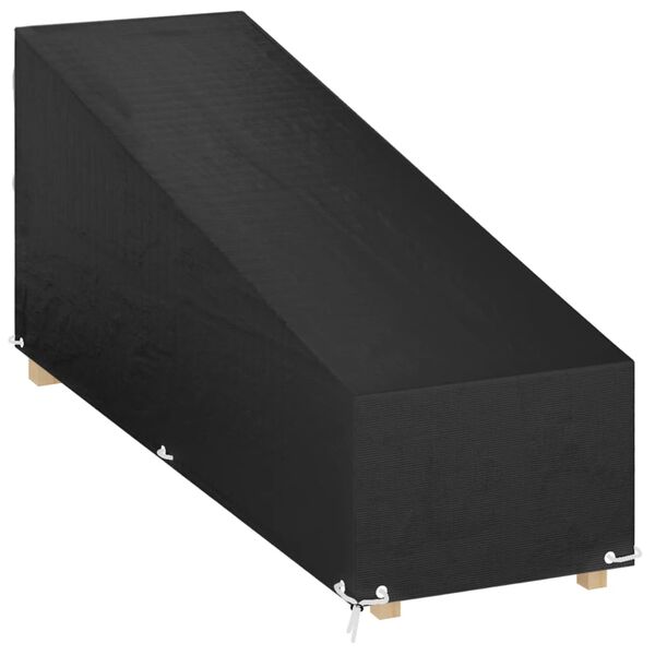 vidaXL Saulės gulto uždangalas, 200x65x35/60cm, polietilenas, 12 kilpų