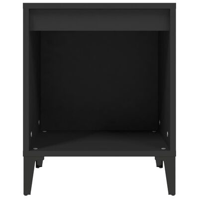vidaXL Naktinės spintelės, 2vnt., juodos spalvos, 40x35x50cm