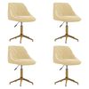 vidaXL Pasukamos valgomojo kėdės, 4vnt., kreminės spalvos, aksomas