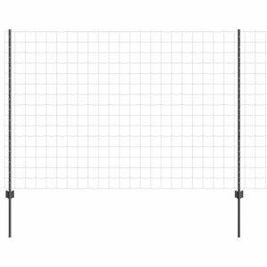 vidaXL Euro tvoros su stulpu 10 x 1,6 m PVC dengtas plienas Pilka