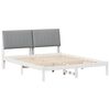 vidaXL Lovos rėmas Balta 150 x 200 cm Kietos pu&scaron;ies mediena