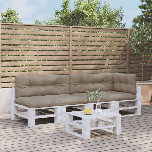 vidaXL Palečių pagalvėlės, 5vnt., taupe spalvos, audinys