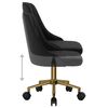 vidaXL Pasukamos valgomojo kėdės, 4vnt., juodos spalvos, aksomas