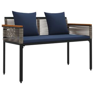 vidaXL Lauko suolas 2 -Seater 117 x 54 x 74.5 cm poliratanas