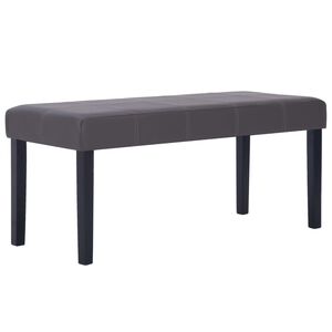 vidaXL Suoliukas, pilkas, 106cm, dirbtinė oda