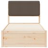 vidaXL Lovo rėmas su apmuštu galvūgaliu Taupe 100 x 200 cm