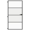 vidaXL Vidaus durys, juodos, 102,5x201,5cm, stiklas ir aliuminis