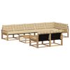 vidaXL Lauko sofos komplektas 9 pcs Balta ir kreminė 79 x 79 x 37 cm