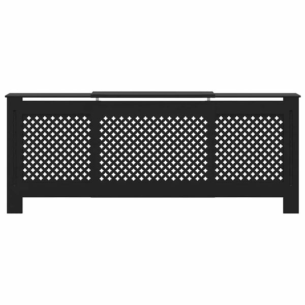 vidaXL Radiatoriaus uždangalas, juodos spalvos, 205cm, MDF