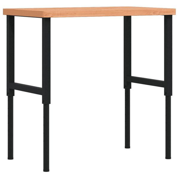 vidaXL Darbastalis, 100x60x(73-99,5)cm, bukmedis, stačiakampis