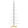 vidaXL Metalinė Kalėdų eglutė su mediniu pagrindu, juoda, 180cm