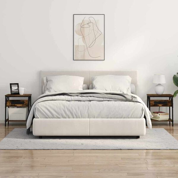 vidaXL &Scaron;alia lovos spintelė 2 pcs Rūkyta ąžuolas 38 x 30 x 48 cm