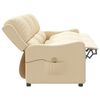 vidaXL Trivietis atlo&scaron;iamas masažinis krėslas, kreminis, audinys