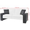 vidaXL Sofa Balta audinys
