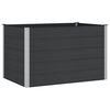 vidaXL Paauk&scaron;tinta sodo lova Juoda 150 x 100 x 91 cm WPC ir aliuminis