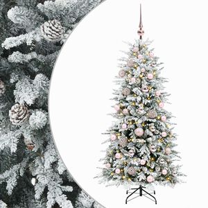 vidaXL Dirbtinė Sulankstoma Kalėdų Eglutė 120 cm 150 LED &Scaron;ilta balta