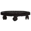 vidaXL Augalų padėklas su ratukais, juodas, 30cm skersmens, 170kg
