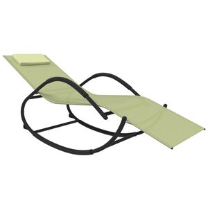 vidaXL Supamas saulės gultas, kreminės spalvos, plienas ir tekstilenas