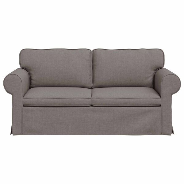 vidaXL Sofa Taupe 215 x 82 x 80 cm audinys