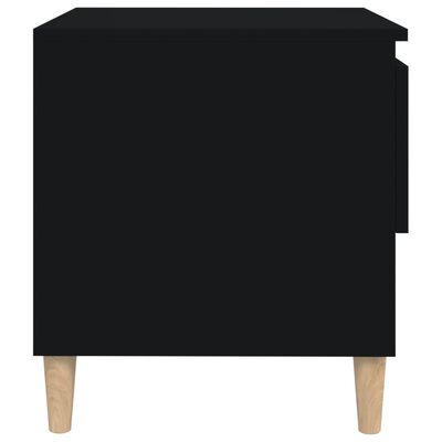 vidaXL Naktinis staliukas, juodas, 50x46x50cm, apdirbta mediena