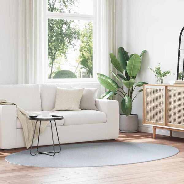 vidaXL Kilimas HUARTE Pilka 230 x 160 cm 100% poliesteris