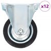 vidaXL Fiksuojami ratukai, 75 mm, 12 vnt.
