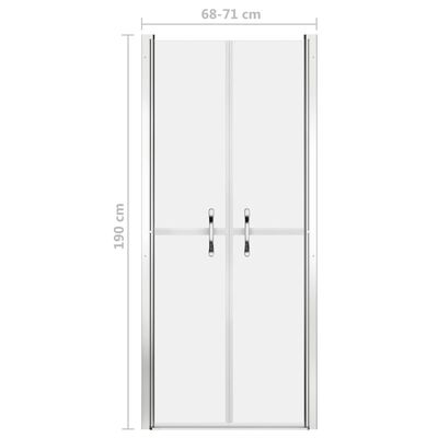 vidaXL Dušo durys, matinės, 71x190cm, ESG