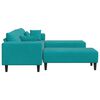 vidaXL Sofa su pagalve 3 pcs Turkio Aksomas