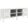 vidaXL Televizoriaus spintelės, 2vnt., baltos, 68x39x50,5cm, plienas
