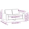 vidaXL Dvivietė sofa, &scaron;viesiai pilka, 120cm, mikropluo&scaron;to audinys