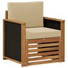 vidaXL Lauko Vidurinis Sofa Natūrali