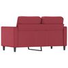 vidaXL Dvivietė sofa, raudonojo vyno spalvos, 120cm, dirbtinė oda