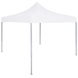 vidaXL Sulankstoma proginė palapinė, baltos spalvos, 3x3m, plienas