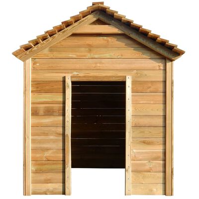 vidaXL Lauko žaidimų namelis, 120x120x146cm, pušies mediena