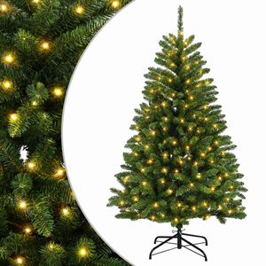 vidaXL Dirbtinė Sulankstoma Kalėdų Eglutė 120 cm 150 LED &Scaron;ilta balta