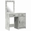 vidaXL Makiažo stalas 2 pcs Pilka 50 x 41 x 135 cm Apdirbta mediena