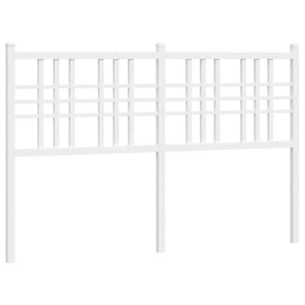 vidaXL Metalinis pakaitinis galvūgalis, baltos spalvos, 120cm