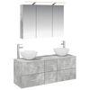 vidaXL Vonios baldų rinkinys 4 pcs Betono pilka