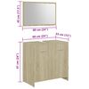 vidaXL Vonios kambario baldų komplektas, 4 dalių, ąžuolo spalvos, MDP