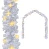 vidaXL Kalėdinė girlianda su LED lemputėmis, balta, 5 m