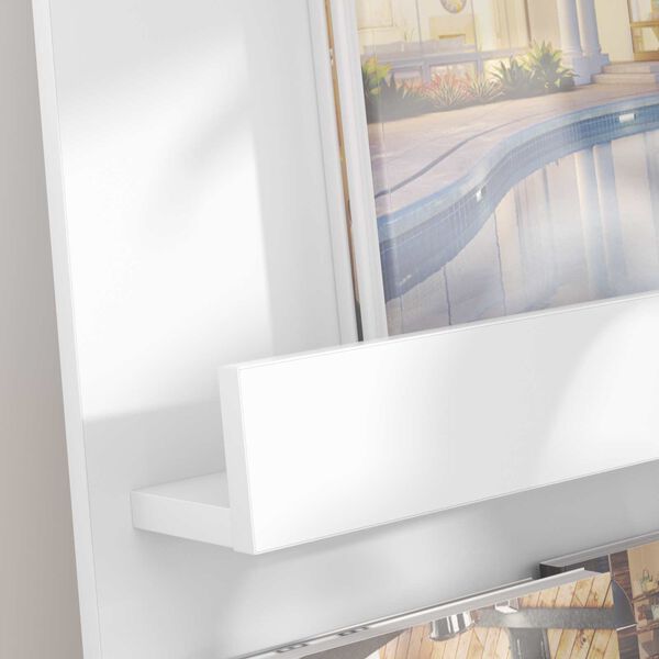 vidaXL Žurnalų stovas Balta 51 x 11 x 102 cm Apdirbta mediena