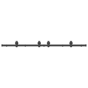 vidaXL Stumdomų durų įrangos rinkinys, juodos spalvos, 183cm, plienas