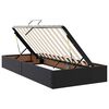 vidaXL Saugos lova su čiužiniu Juoda 100 x 200 cm Dirbtinė oda