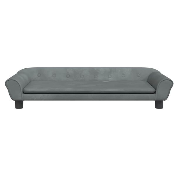 vidaXL Vaiki&scaron;ka sofa, tamsiai pilkos spalvos, 100x50x26cm, aksomas