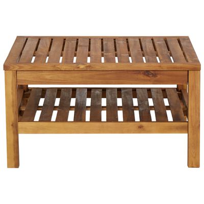 vidaXL Kavos staliukas, 65x65x35cm, akacijos medienos masyvas