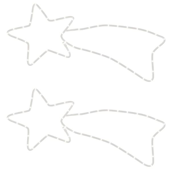 vidaXL Kalėdinės dekoracijos kometos su 48 LED, 2vnt., 65x28cm