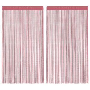 vidaXL Virvelinės užuolaidos, 2vnt., 140x250cm, rožinės spalvos