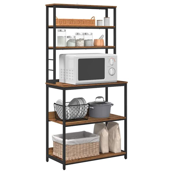 vidaXL Virtuvės lentyna Senovinis medis 80 x 40 x 168 cm