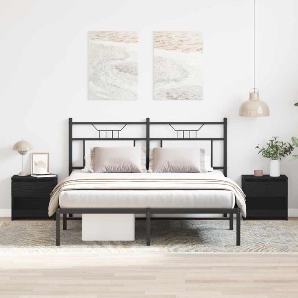 vidaXL Šalia lovos spintelė 2 pcs Juodas ąžuolas 40 x 30 x 39 cm