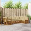 vidaXL Sofų komplektai su pagalve 7 pcs Natūralus ir bežinis